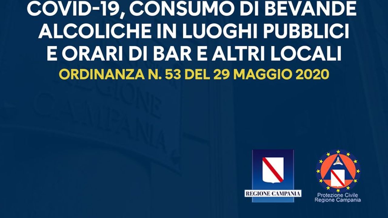 REGIONE CAMPANIA: ORDINANZA N. 53 DEL 29 MAGGIO 2020