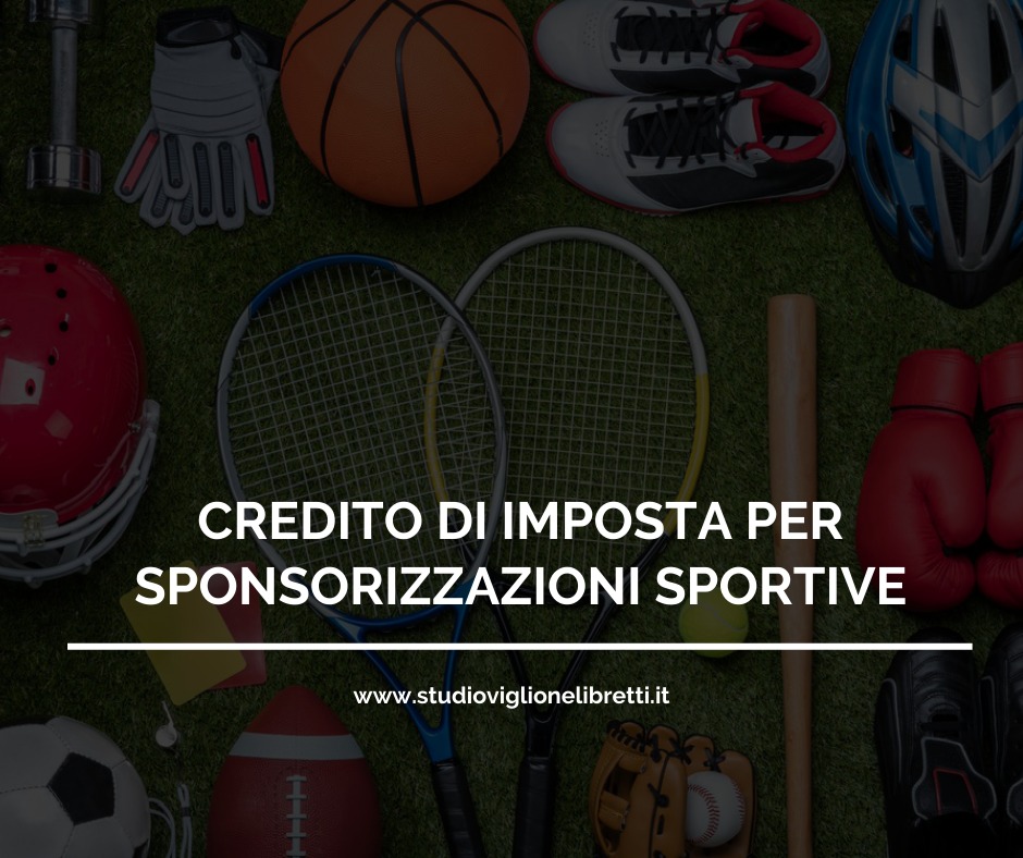 CREDITO DI IMPOSTA PER SPONSORIZZAZIONI SPORTIVE