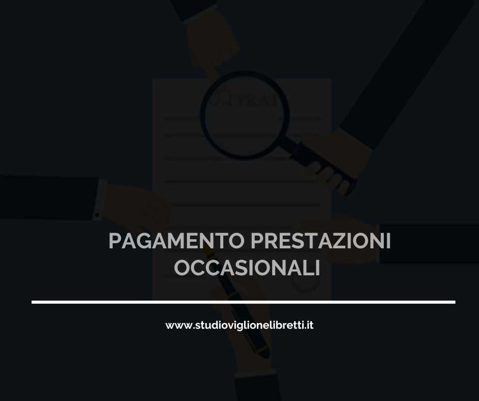 PAGAMENTO PRESTAZIONI OCCASIONALI